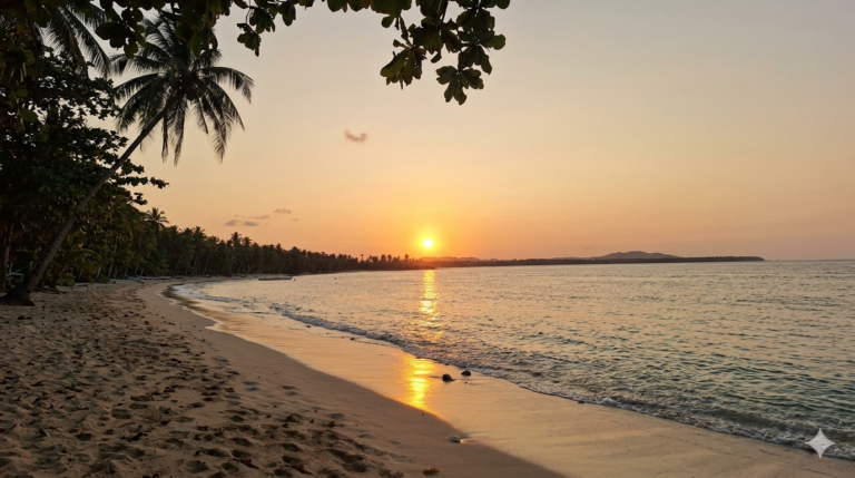 Sunset beach in Siargao Philippines