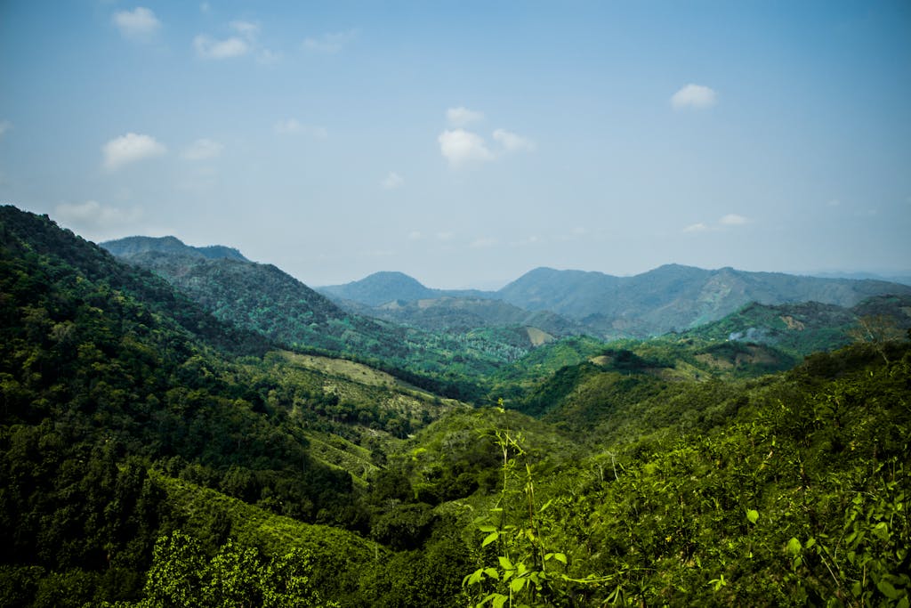 Explore the lush, rolling hills of Colombia's Andes, captured in this breathtaking mountain landscape photo.